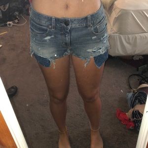 American eagle super stretch jean shorts